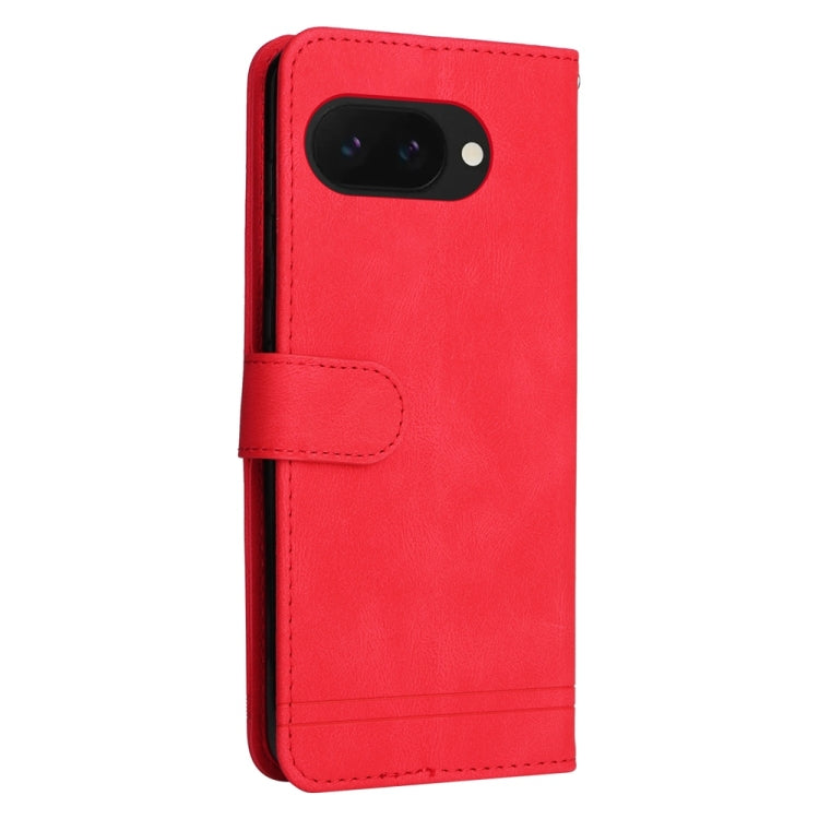For Google Pixel 9a Skin Feel Life Tree Metal Button Leather Phone Case