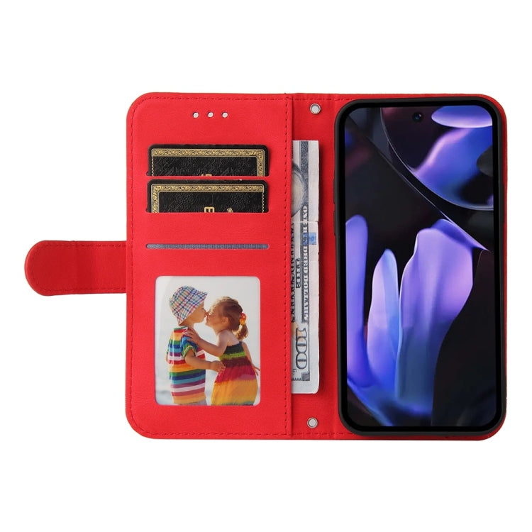 For Google Pixel 9a Skin Feel Life Tree Metal Button Leather Phone Case