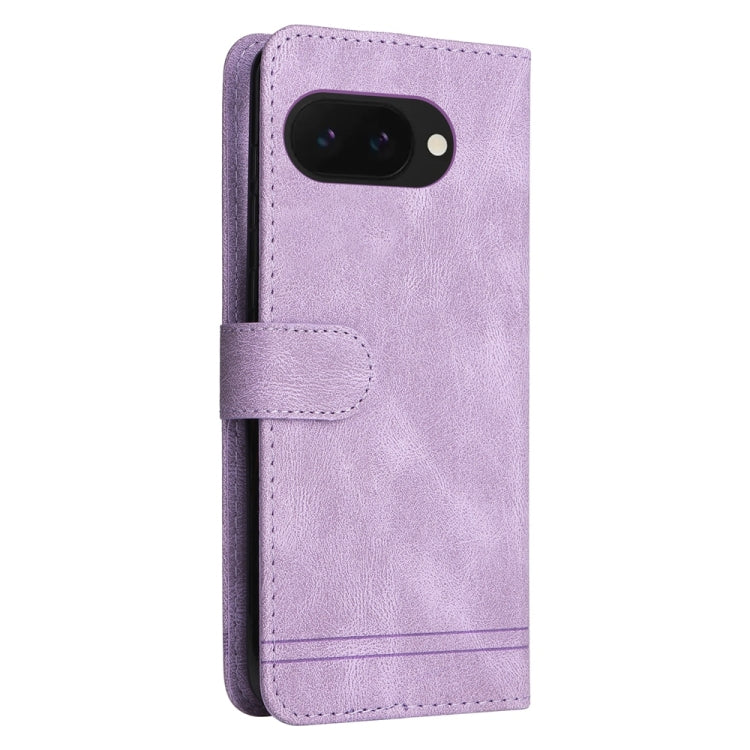 For Google Pixel 9a Skin Feel Life Tree Metal Button Leather Phone Case