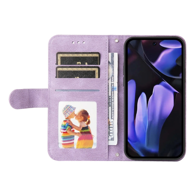 For Google Pixel 9a Skin Feel Life Tree Metal Button Leather Phone Case