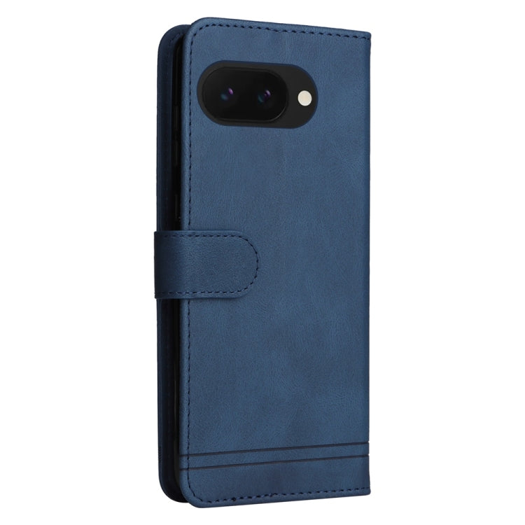 For Google Pixel 9a Skin Feel Life Tree Metal Button Leather Phone Case