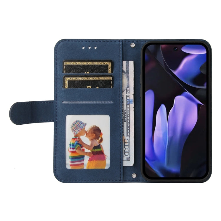 For Google Pixel 9a Skin Feel Life Tree Metal Button Leather Phone Case