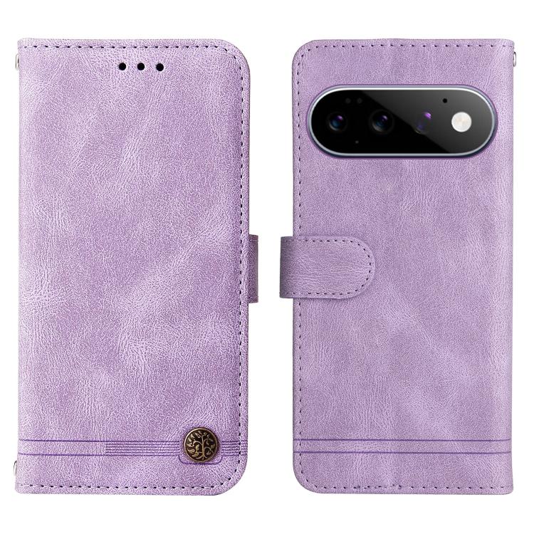For Google Pixel 11 / Pixel 11 Pro Skin Feel Life Tree Metal Button Leather Phone Case