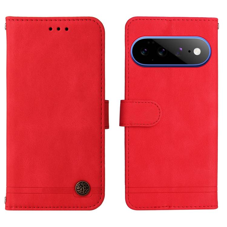 For Google Pixel 11 Pro XL Skin Feel Life Tree Metal Button Leather Phone Case