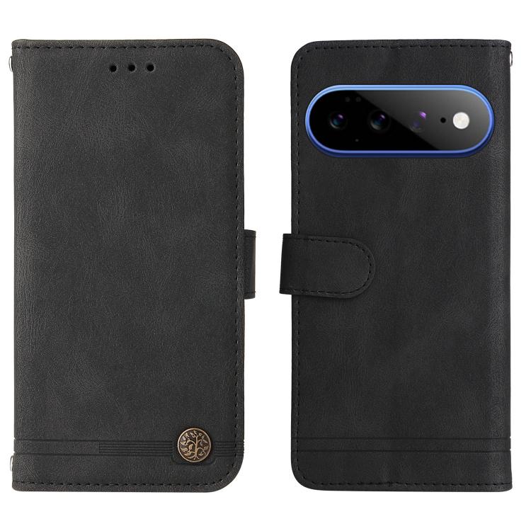 For Google Pixel 11 Pro XL Skin Feel Life Tree Metal Button Leather Phone Case
