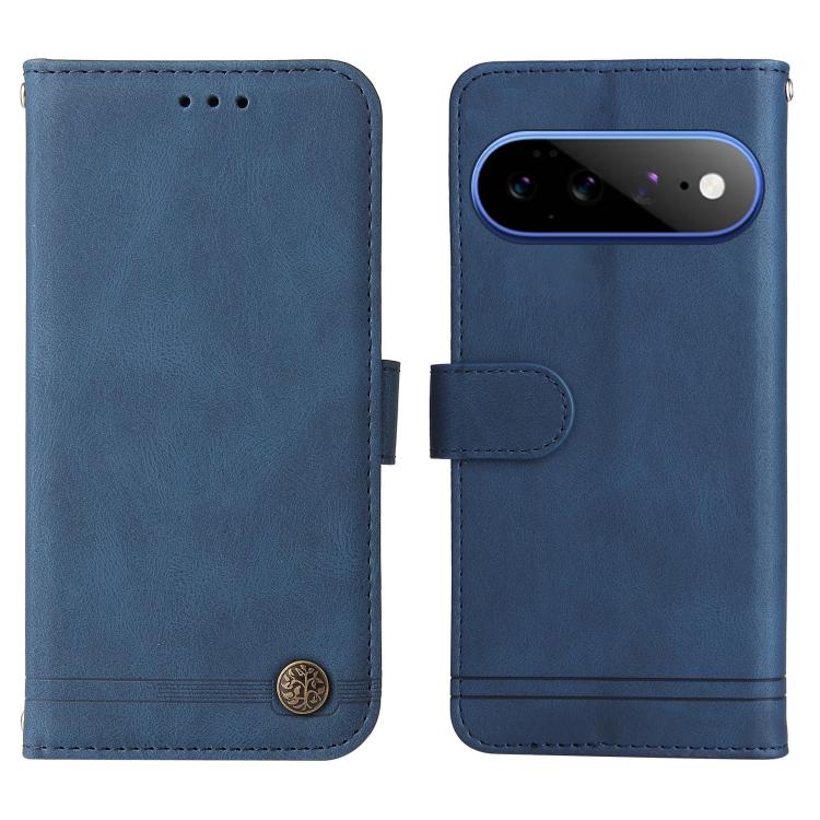 For Google Pixel 11 Pro XL Skin Feel Life Tree Metal Button Leather Phone Case