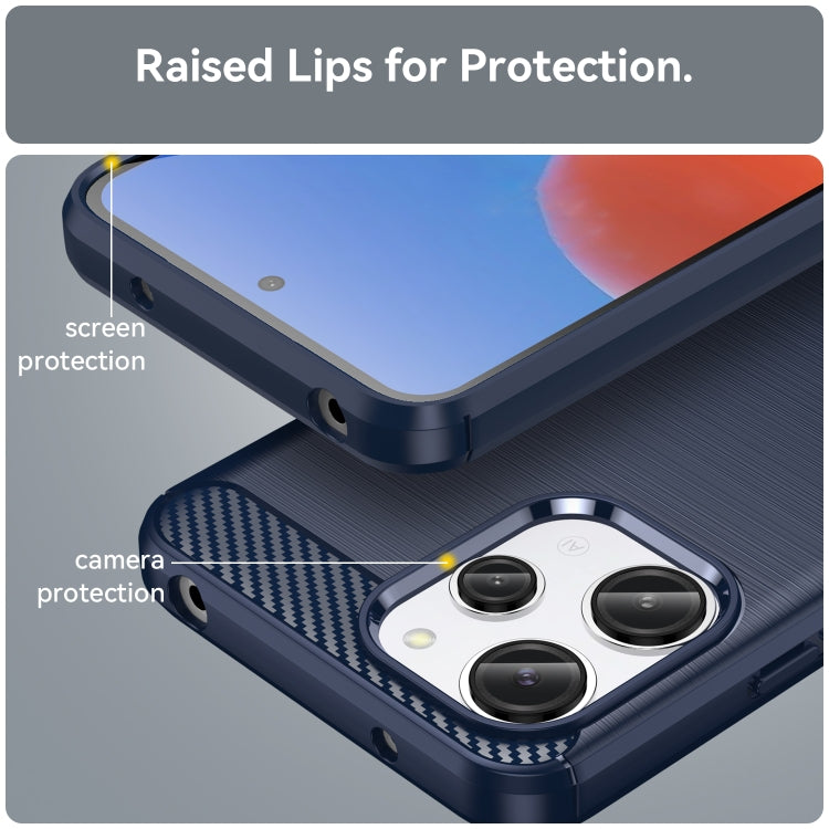 For Xiaomi Redmi 12 Brushed Texture Carbon Fiber TPU Phone Case