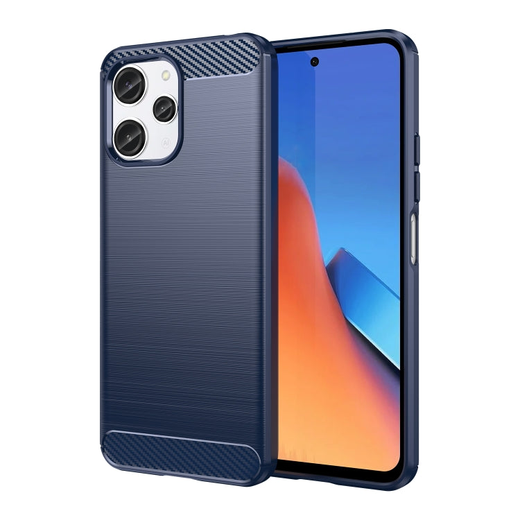 For Xiaomi Redmi 12R Brushed Texture Carbon Fiber TPU Phone Case