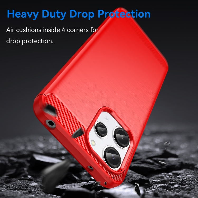 For Xiaomi Redmi 12R Brushed Texture Carbon Fiber TPU Phone Case