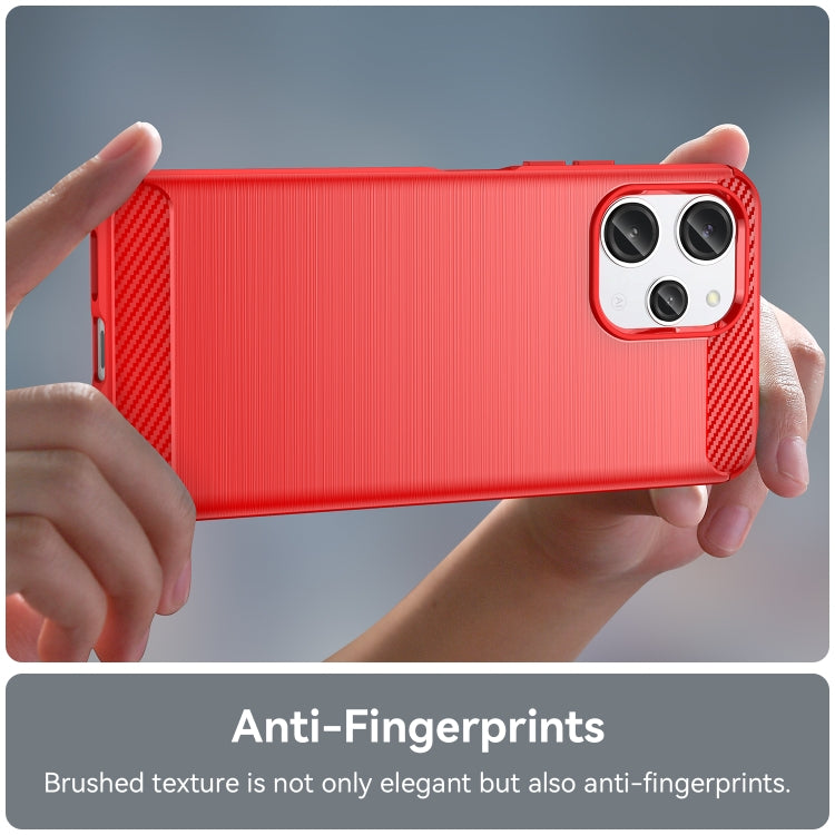 For Xiaomi Redmi 12R Brushed Texture Carbon Fiber TPU Phone Case
