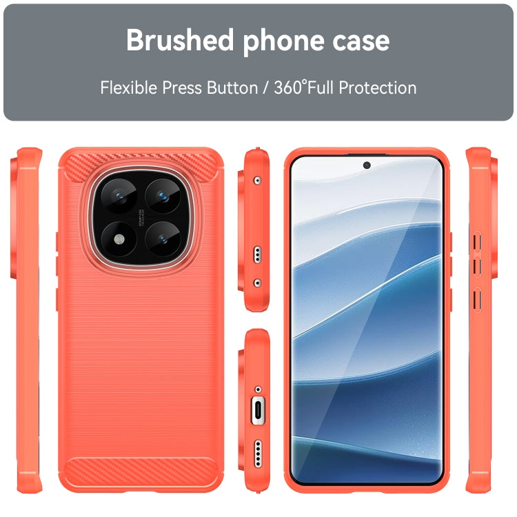 For Redmi Note 14 Pro+ 5G Carbon Fiber Brushed Texture TPU Phone Case