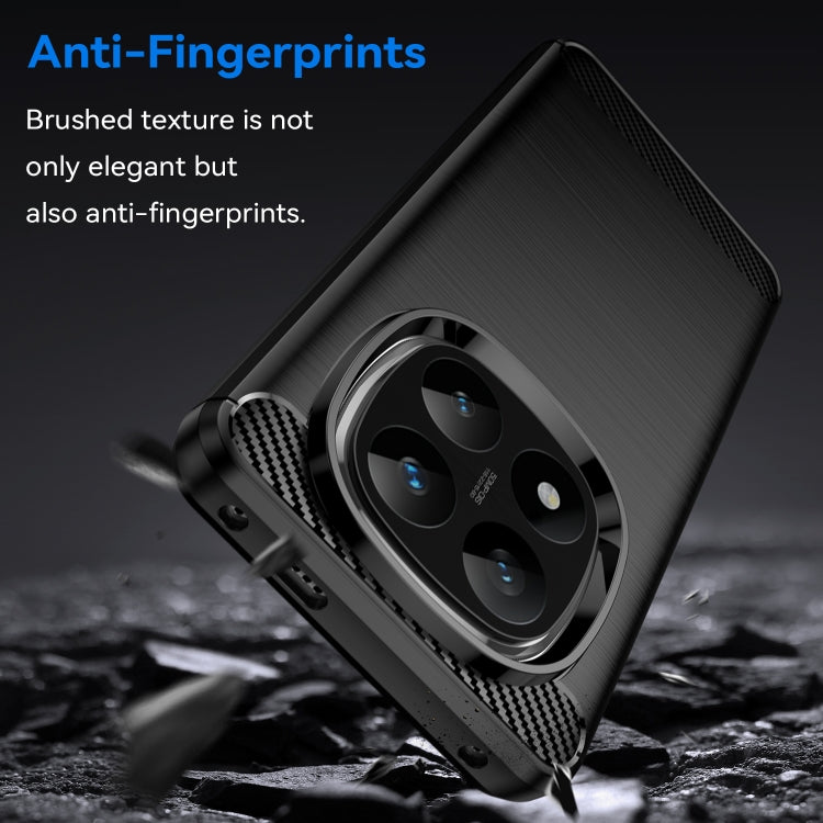 For Redmi Note 14 Pro+ 5G Carbon Fiber Brushed Texture TPU Phone Case