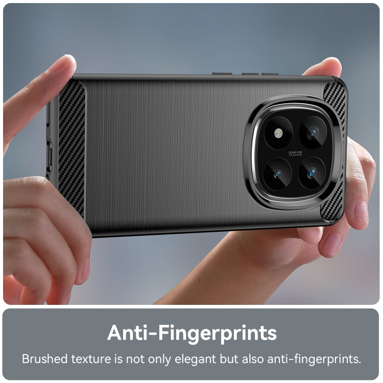 For Redmi Note 14 Pro+ 5G Carbon Fiber Brushed Texture TPU Phone Case