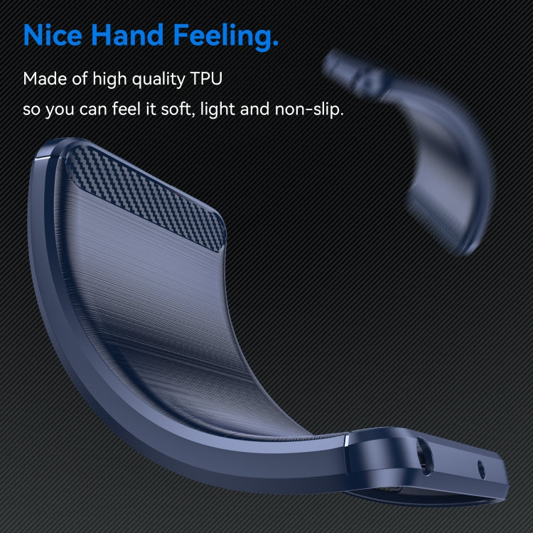 For Redmi Note 14 5G Carbon Fiber Brushed Texture TPU Phone Case