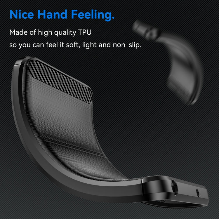 For Redmi Note 14 5G Carbon Fiber Brushed Texture TPU Phone Case