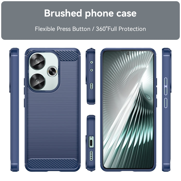 For Redmi Turbo 3 Carbon Fiber Brushed Texture TPU Phone Case