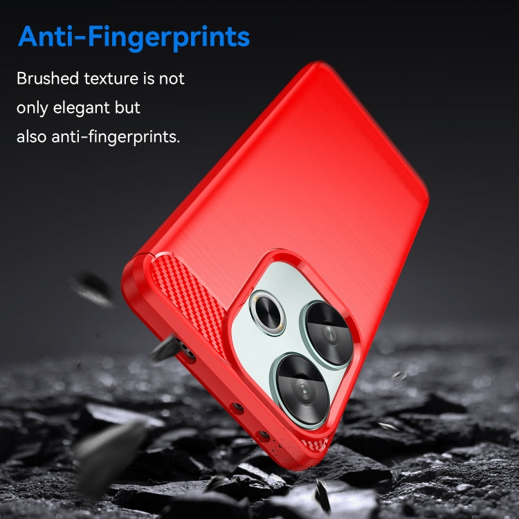 For Redmi Turbo 3 Carbon Fiber Brushed Texture TPU Phone Case