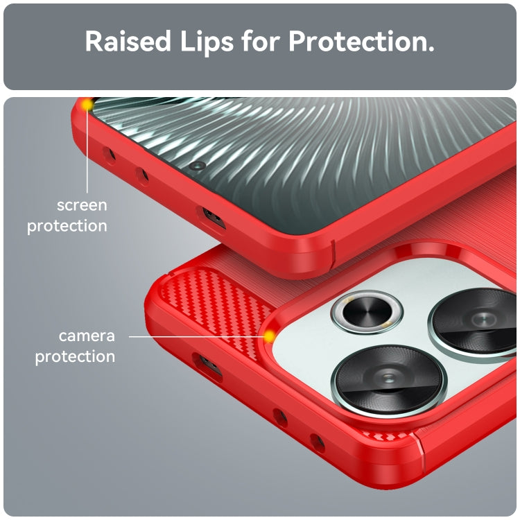 For Redmi Turbo 3 Carbon Fiber Brushed Texture TPU Phone Case
