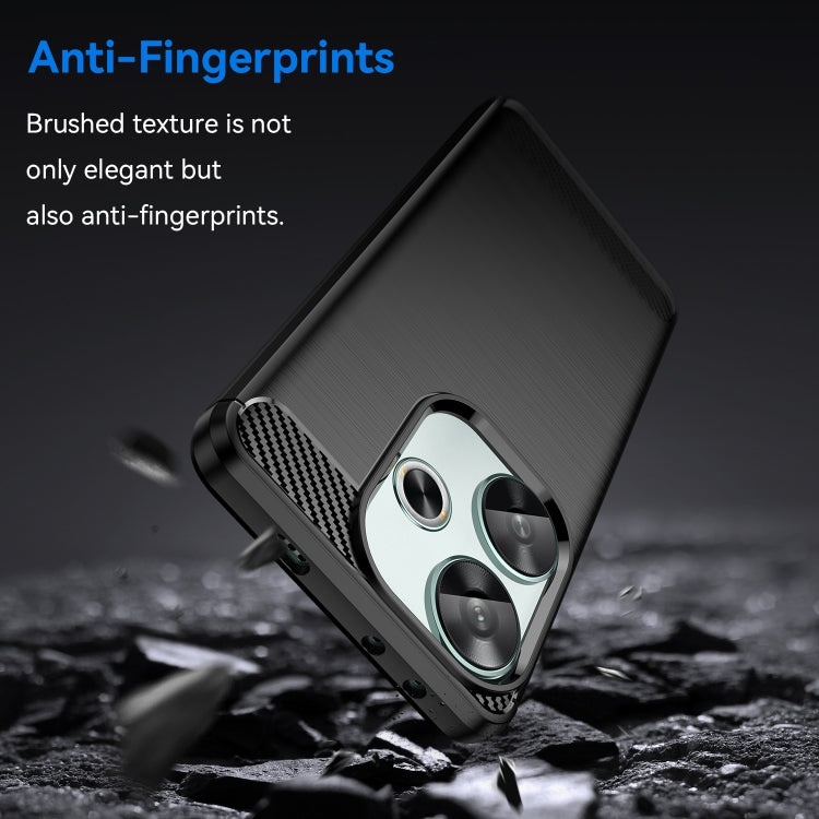 For Redmi Turbo 3 Carbon Fiber Brushed Texture TPU Phone Case