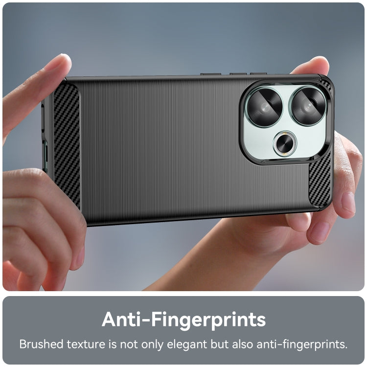 For Redmi Turbo 3 Carbon Fiber Brushed Texture TPU Phone Case