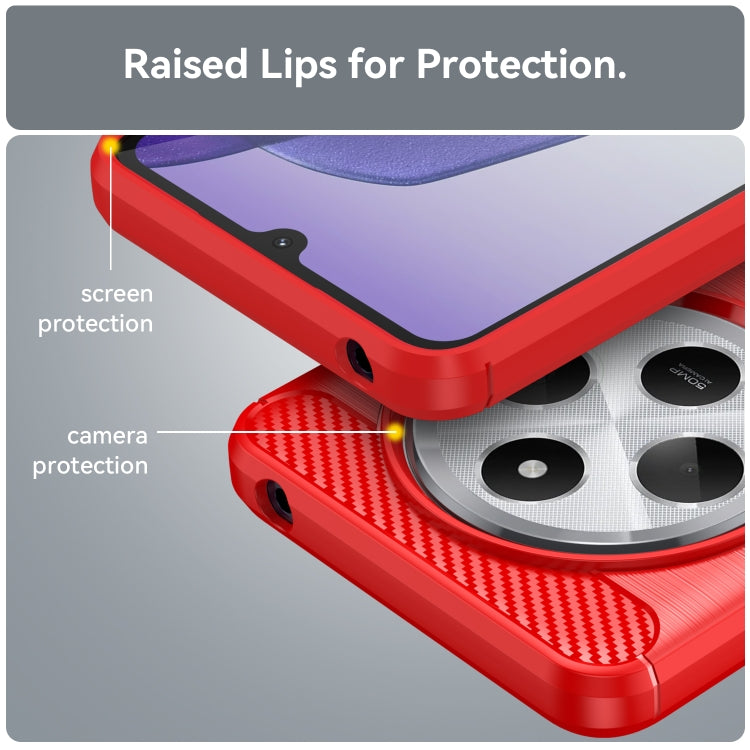For Redmi 14C 4G Carbon Fiber Brushed Texture TPU Phone Case