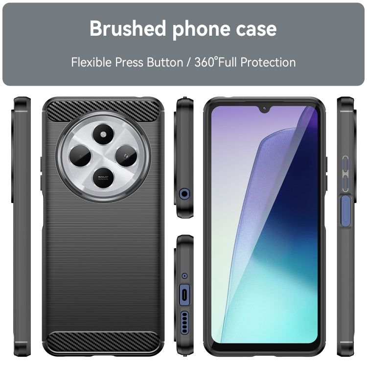 For Redmi 14C 4G Carbon Fiber Brushed Texture TPU Phone Case
