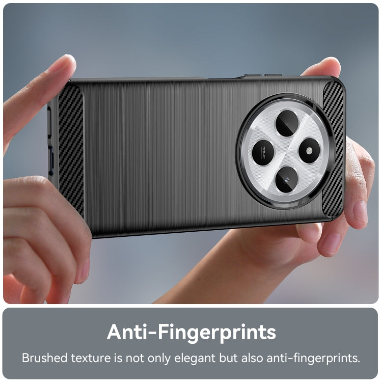 For Redmi 14C 4G Carbon Fiber Brushed Texture TPU Phone Case