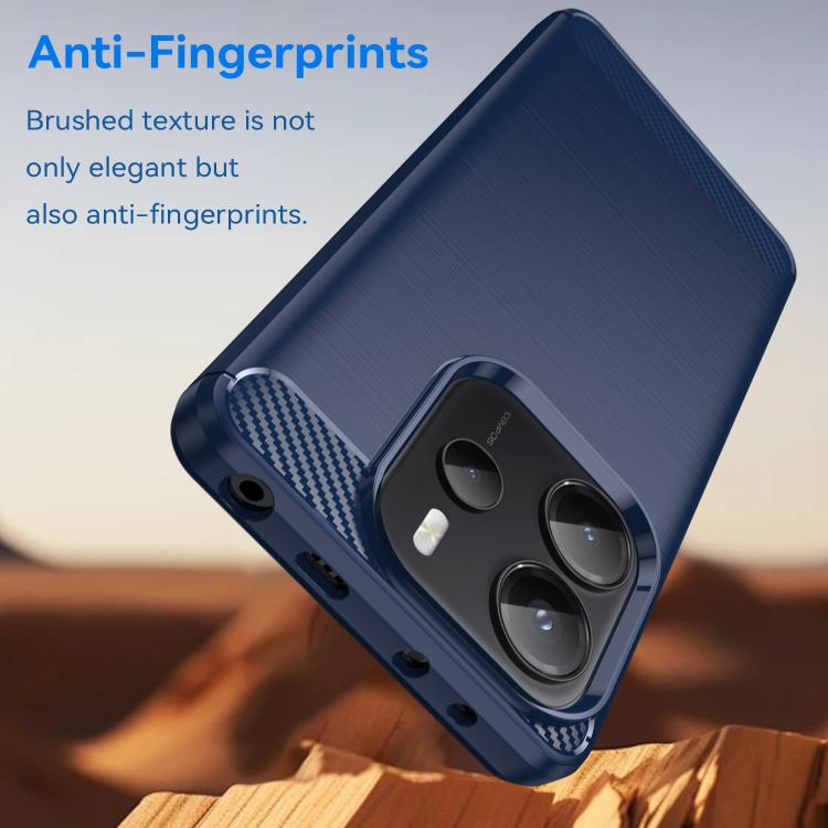 For Redmi Note 14 4G 163.25mm Carbon Fiber Brushed Texture TPU Phone Case