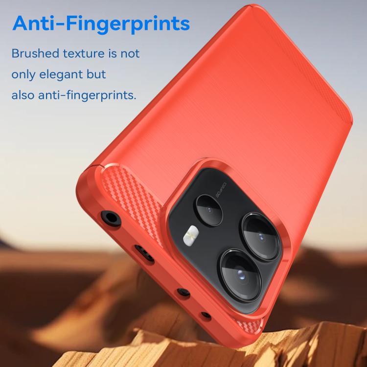 For Redmi Note 14 4G 163.25mm Carbon Fiber Brushed Texture TPU Phone Case