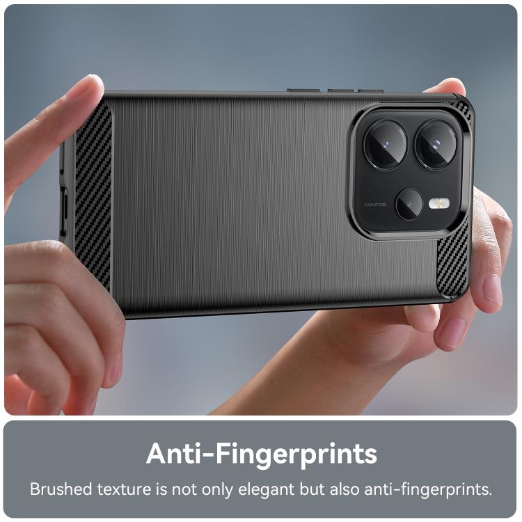 For Redmi Note 14 4G 163.25mm Carbon Fiber Brushed Texture TPU Phone Case