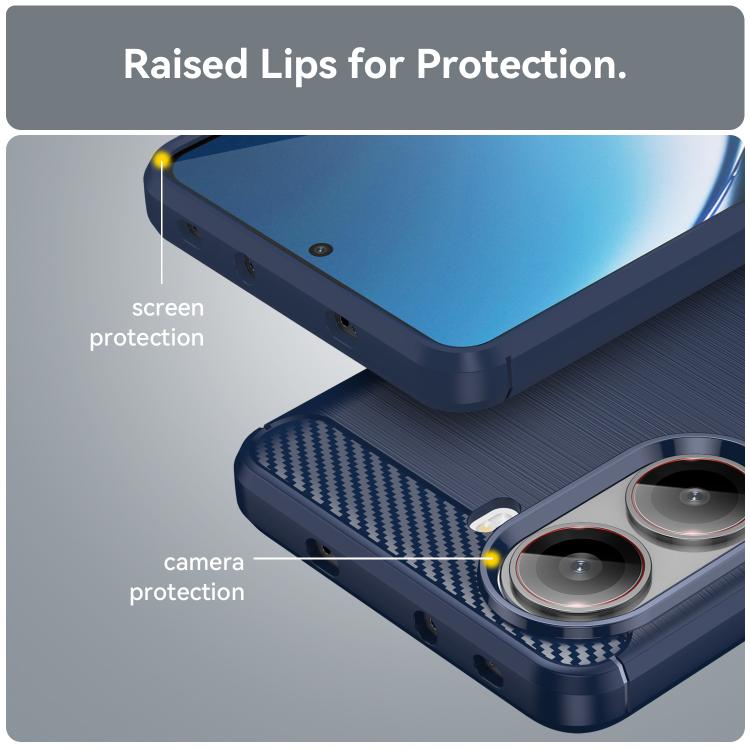 For Redmi Turbo 4 Carbon Fiber Brushed Texture TPU Phone Case
