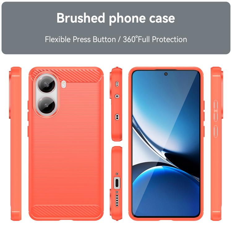 For Redmi Turbo 4 Carbon Fiber Brushed Texture TPU Phone Case