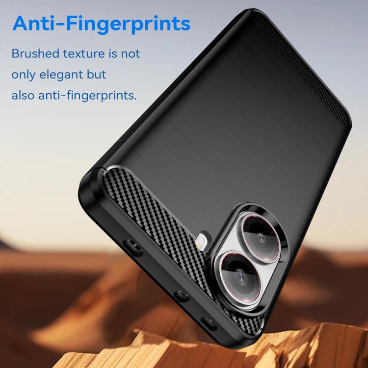 For Redmi Turbo 4 Carbon Fiber Brushed Texture TPU Phone Case
