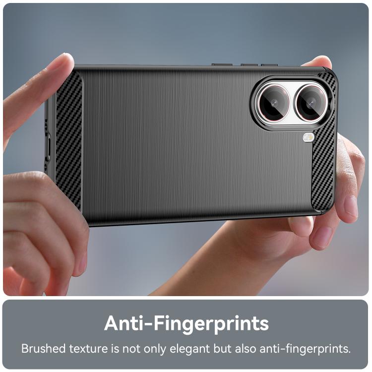 For Redmi Turbo 4 Carbon Fiber Brushed Texture TPU Phone Case