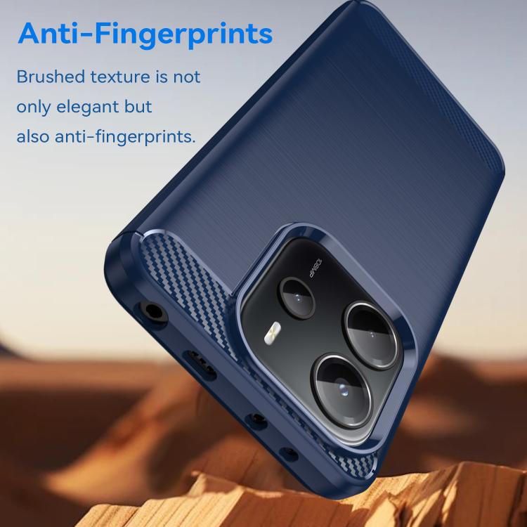 For Redmi Note 14 4G 164.84mm Carbon Fiber Brushed Texture TPU Phone Case