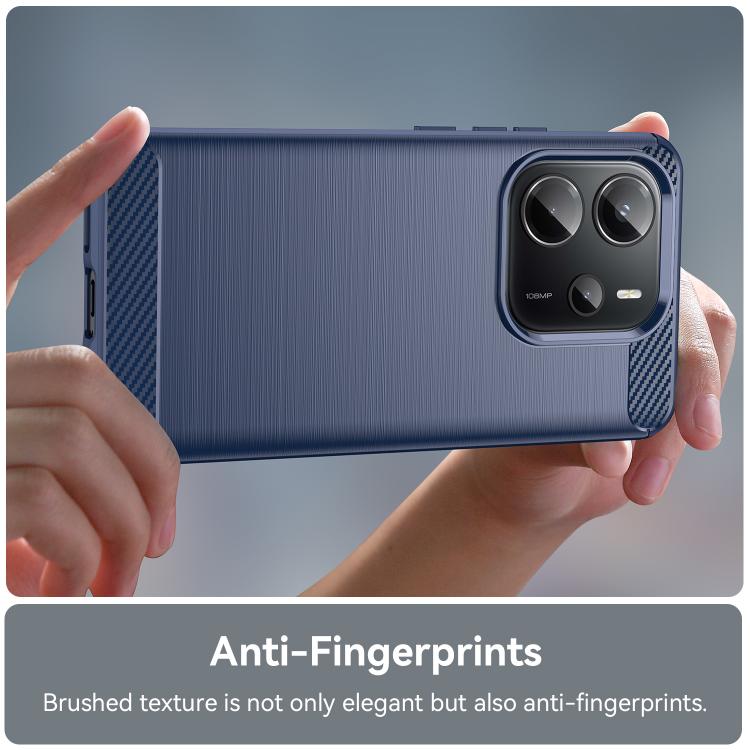 For Redmi Note 14 4G 164.84mm Carbon Fiber Brushed Texture TPU Phone Case