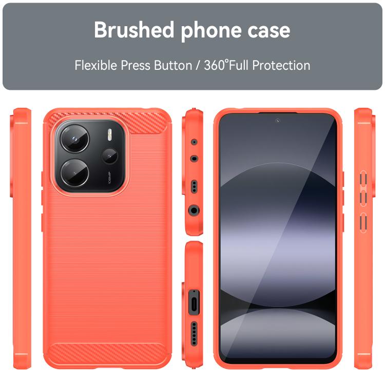 For Redmi Note 14 4G 164.84mm Carbon Fiber Brushed Texture TPU Phone Case