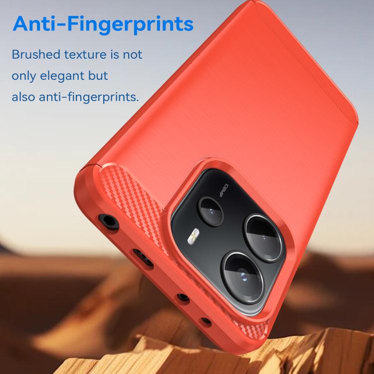 For Redmi Note 14 4G 164.84mm Carbon Fiber Brushed Texture TPU Phone Case