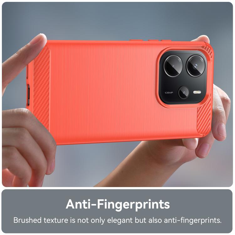 For Redmi Note 14 4G 164.84mm Carbon Fiber Brushed Texture TPU Phone Case