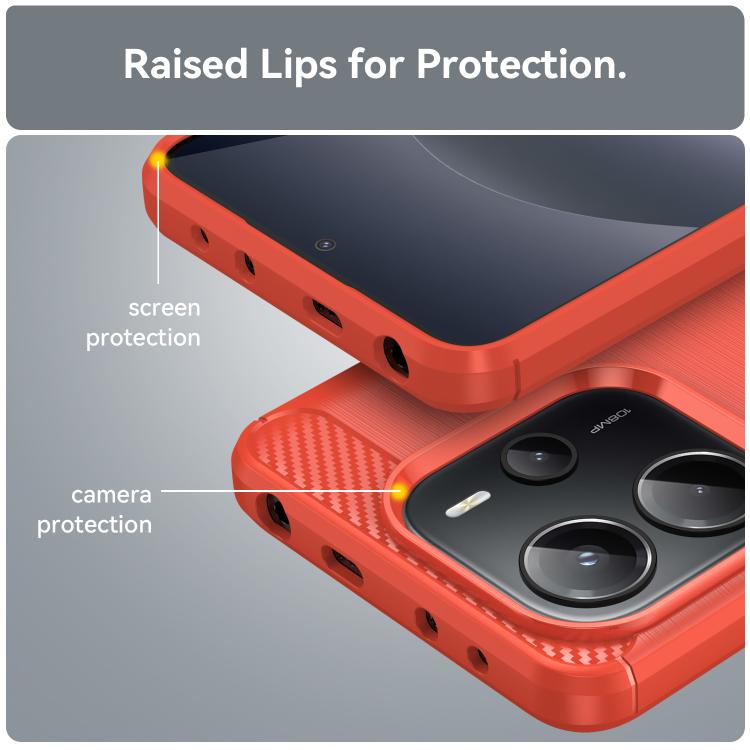 For Redmi Note 14 4G 164.84mm Carbon Fiber Brushed Texture TPU Phone Case