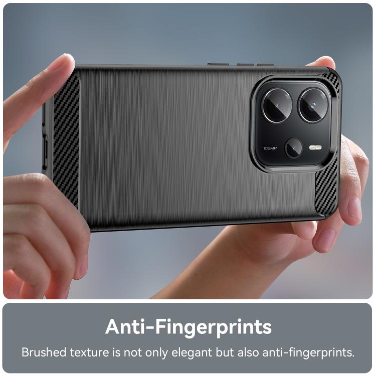 For Redmi Note 14 4G 164.84mm Carbon Fiber Brushed Texture TPU Phone Case