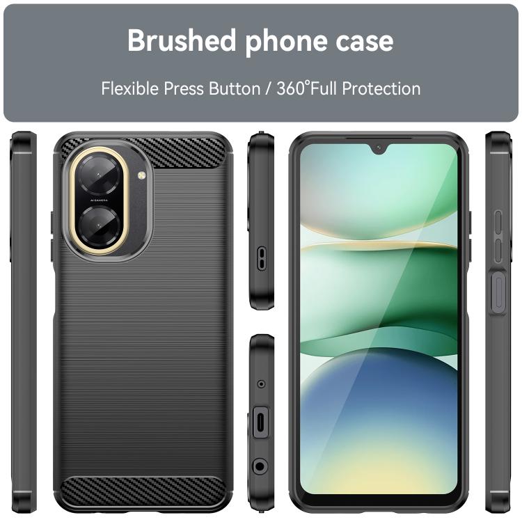 For Redmi A5 4G 173.3mm EU Carbon Fiber Brushed Texture TPU Phone Case