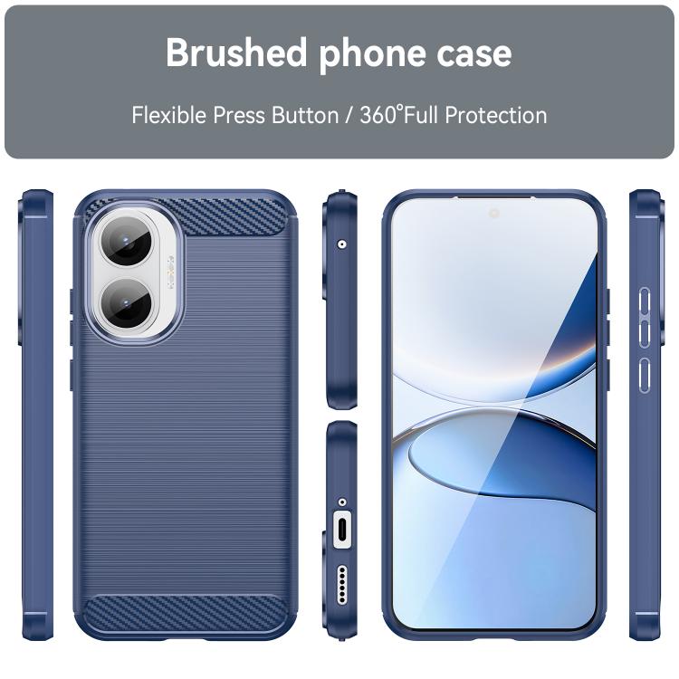 For Redmi Turbo 4 Pro Carbon Fiber Brushed Texture TPU Phone Case