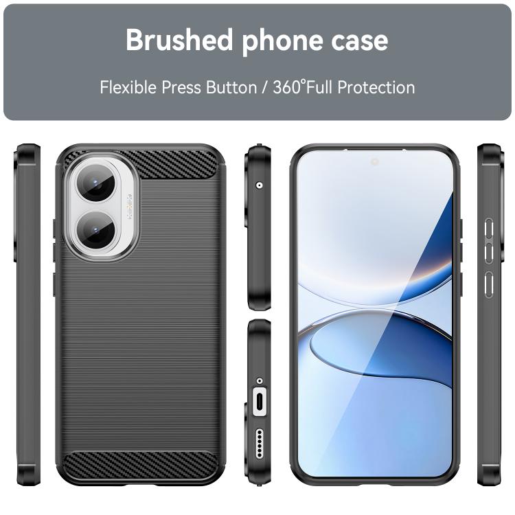 For Redmi Turbo 4 Pro Carbon Fiber Brushed Texture TPU Phone Case