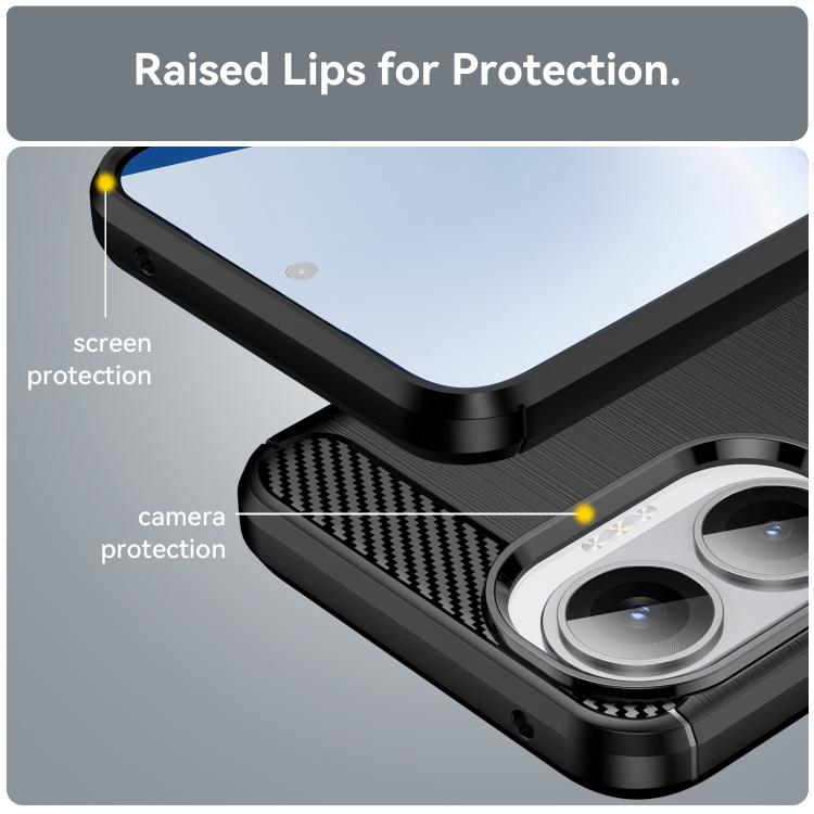For Redmi Turbo 4 Pro Carbon Fiber Brushed Texture TPU Phone Case