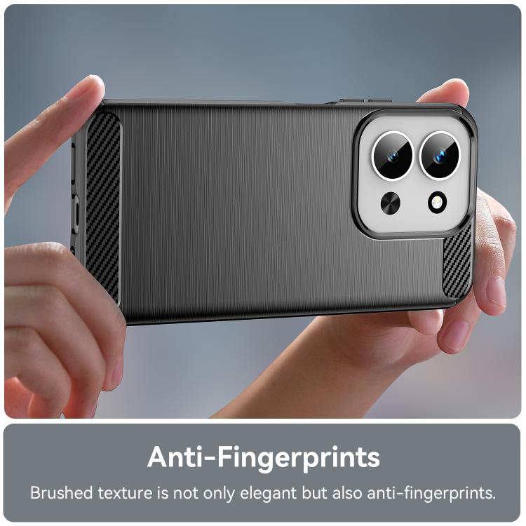 For Redmi 15C 5G / 4G EU 173mm Carbon Fiber Brushed Texture TPU Phone Case