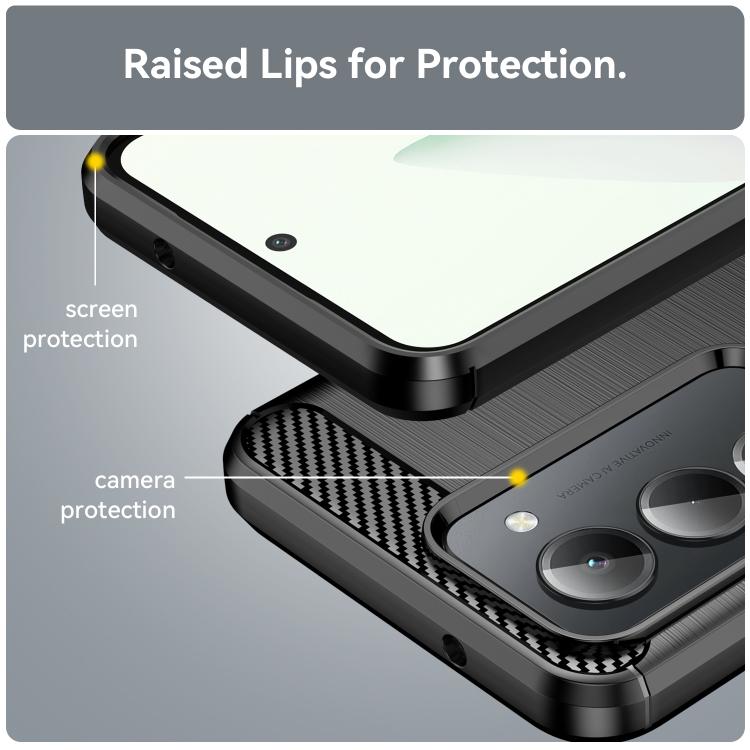 For Redmi 15 5G Global / 15 4G SEA Carbon Fiber Brushed Texture TPU Phone Case