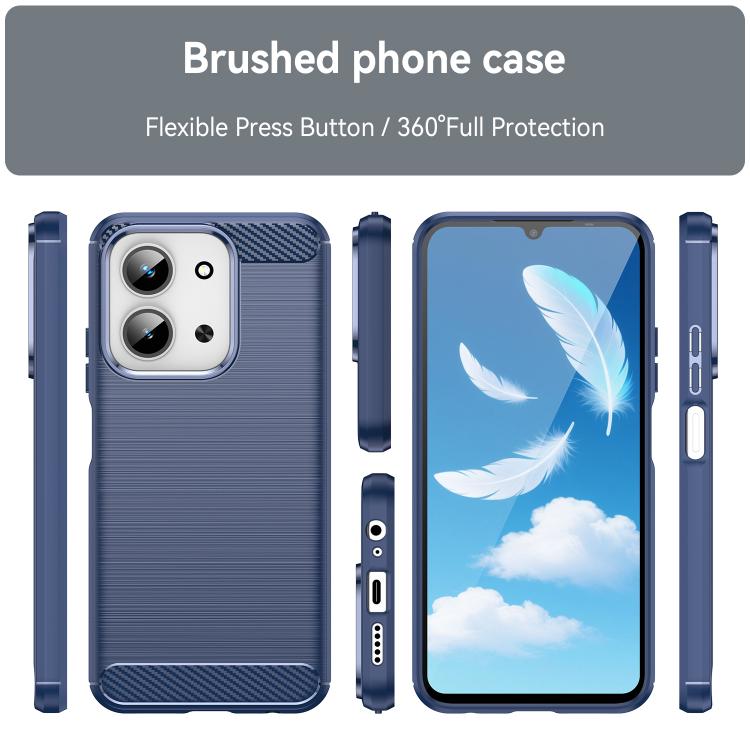 For Redmi 15C 5G / 4G Global 171mm Carbon Fiber Brushed Texture TPU Phone Case