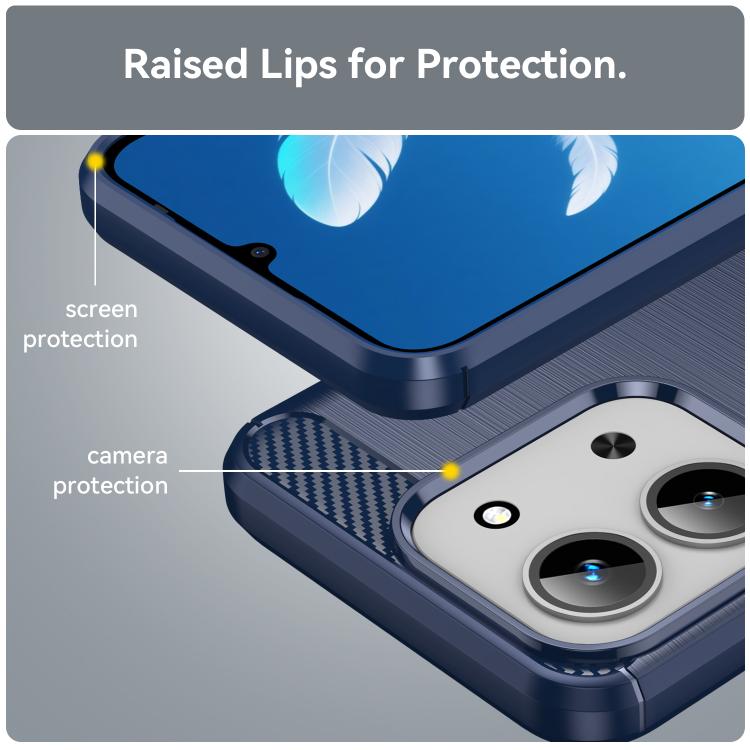 For Redmi 15C 5G / 4G Global 171mm Carbon Fiber Brushed Texture TPU Phone Case