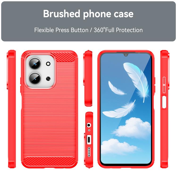 For Redmi 15C 5G / 4G Global 171mm Carbon Fiber Brushed Texture TPU Phone Case
